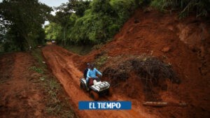 Deslizamiento y hundimiento de vías causan emergencia rural en Cali - Cali - Colombia
