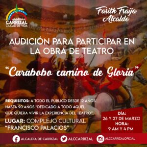 Inicia casting para la Compañía de Artes Escénicas y Musicales de Carrizal