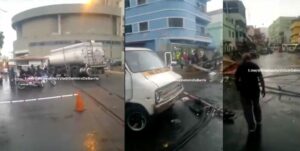 Postes de electricidad derribados tras accidente de tránsito en La Vega (Video) - AlbertoNews