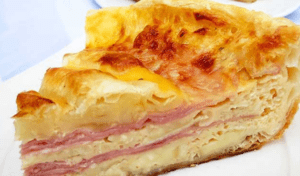 Receta de pastel Napolitano de jamón, queso y tomate