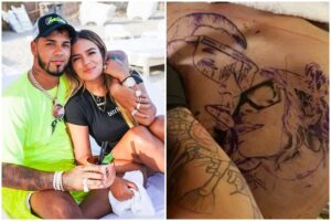 en redes no olvidan el enorme tatuaje que el cantante se hizo en la espalda (+Reacciones)