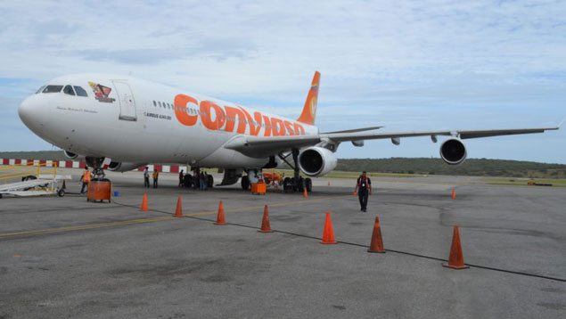 Conviasa reprogramó para este jueves los vuelos suspendidos por el ciclón