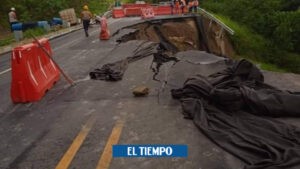 Vía Bucaramanga-Barrancabermeja: colapsó tramo entregado hace 10 días - Santander - Colombia
