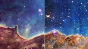Así se comparan las imágenes del telescopio espacial James Webb con las de su famoso predecesor Hubble