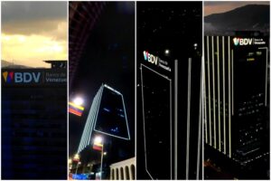 Banco de Venezuela modernizó su sede principal en Caracas e instaló un juego de luces led en toda la torre (+Video)