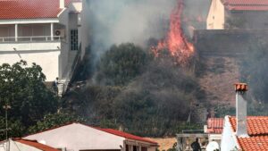 Incendios Grecia | Cientos de turistas evacuados de la isla de Lesbos por un fuego