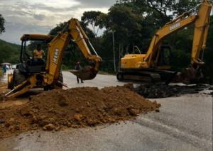 Ministerio de Transporte arrancó la reparación del hundimiento en la carretera Lara-Zulia