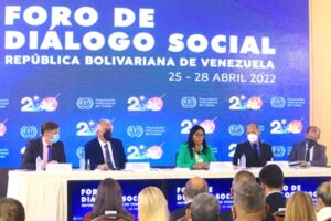 Régimen y la Organización Internacional del Trabajo preparan segunda etapa del foro de diálogo social, se realizará en septiembre