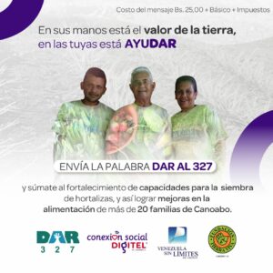Digitel invita a ayuDAR al desarrollo sustentable de la comunidad de Canoabo