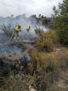 Elevan a 400 las hectáreas calcinadas en el incendio de Jumilla (Murcia)