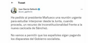 Gallardo pide una reunión a Mañueco para un recurso de inconstitucionalidad ante la "cacicada" de Sánchez
