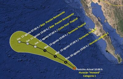 Huracán Howard afectará a Baja California Sur