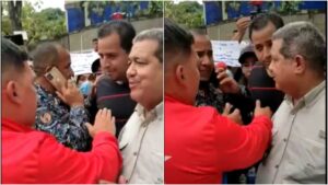 La confrontación entre Nahum Fernández y Pablo Zambrano en la marcha de los trabajadores