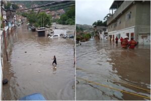 Se desbordó el Guaire a la altura del sector La Línea y en redes recuerdan cuando se “botó una millonada” en un rescate para “recuperar” el río (+Fotos y videos)