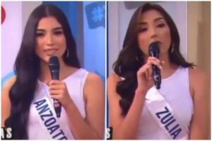 Critican a la Miss Zulia porque intentó “quemar” en un programa en vivo a la representante de Anzoátegui porque no habló inglés perfectamente (+Video)