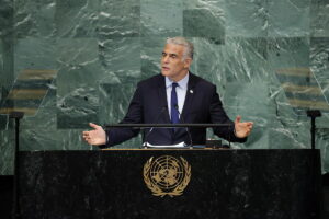 Lapid apoya en la ONU un acuerdo de paz con los palestinos basado en la solucin de dos Estados