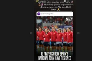 Megan Rapinoe muestra su apoyo a las 15 jugadoras que han renunciado a la seleccin femenina