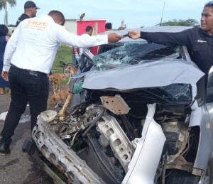 Cuatro heridos deja accidente de tránsito en la Troncal del Caribe