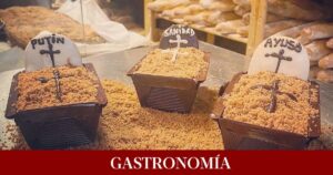 Polémica por los dulces en forma de tumbas de Putin y Ayuso que se venden en una panadería de Parla