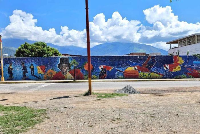 ▷ #VIDEO El artista Oscar Olivares terminó con éxito el gran mural de tapas recicladas en Guatire #1Oct