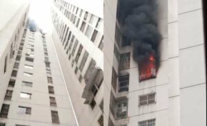 El apartamento en La Candelaria que se incendió (Imágenes)