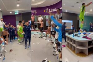 El emocionante festejo de la selección argentina en el vestidor tras vencer a México en el Mundial Qatar 2022(+Video)