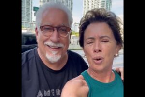 El emocionante reencuentro de Leonardo Padrón y Valentina Quintero en Miami (+Video)