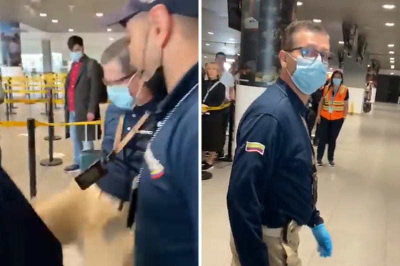 Funcionario de Migración Colombia fue grabado golpeando un turista en un aeropuerto (+Video)