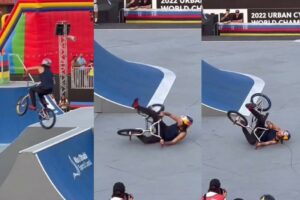 La caída que sufrió Daniel Dhers en las finales del Mundial BMX en Abu Dhabi (+Video)