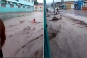 Los momentos de terror que se vivió cuando una niña era arrastrada por la corriente en Puerto La Cruz: vecinos lograron rescatarla (+Video)