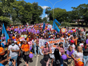 Mujeres manifestaron en rechazo a la violencia de género en Venezuela