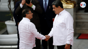 Nicolás Maduro recibe a Gustavo Petro en el palacio de Miraflores