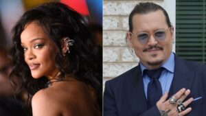 Rihanna sacude las redes al invitar a Johnny Depp a su evento de lencería.