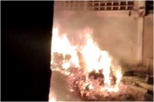 Se registró incendio en un galpón de Corpoelec ubicado en Cúa por supuestos actos vandálicos