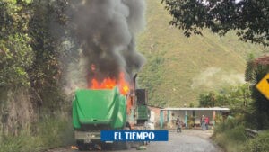 Tractomulas quemadas en Norte de Santander fueron ataque de disidencias - Otras Ciudades - Colombia