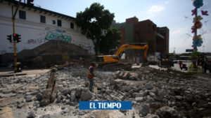 Demolición de puente en calle Quinta de Cali: solo quedó el semáforo - Cali - Colombia