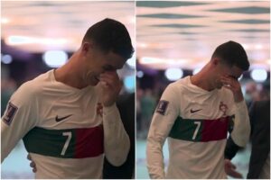 El llanto desconsolado de Cristiano Ronaldo luego de que Marruecos eliminara a Portugal del mundial (+Video)