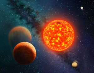 Esta par de supertierras orbitan alrededor de una estrella enana roja, y podrían estar compuestos en gran parte por un compuesto estrella: el agua.