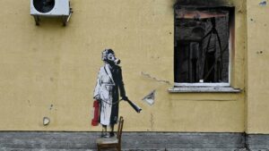 La policía ucraniana frustra un intento de robo de una obra atribuida a Banksy