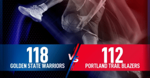 Victoria de Golden State Warriors ante Portland Trail Blazers por 118-112