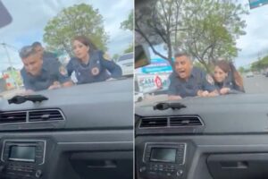 joven se resistió a la revisión de su vehículo y arrastró a dos policías (+Video)