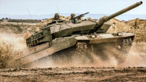 Tanque Leopard. Foto: Ministerio de Defensa.