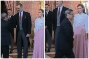 Embajador de Irán declinó otra vez darle la mano a la reina Letizia de España por ser mujer (+Video)