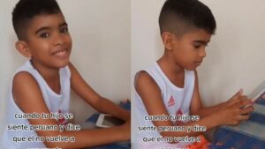 Madre asusta a su hijo con volver a Venezuela y se hace viral