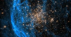 NGC 1850 es el cúmulo de estrellas más peculiar captado por Hubble