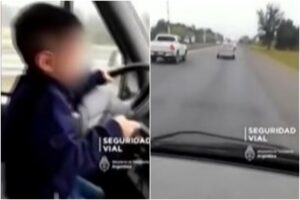 Un padre puso a su hijo de siete años a manejar un camión por la autopista y difundió el video (+Video)