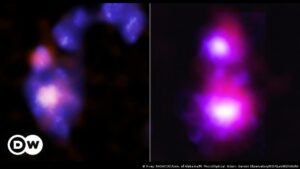 Astrónomos ven por primera vez galaxias enanas con agujeros negros gigantes a punto de fusionarse | Ciencia y Ecología | DW