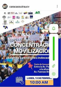 Esta es la próxima agenda de protestas de los trabajadores venezolanos que buscan mejores salarios y pensiones