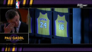 NBA: Un emocionado Pau Gasol se convierte en leyenda de los Lakers: "Esta noche supera cualquier sueo o expectativa que haya podido tener" | NBA 2022
