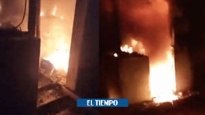 Paro minero: encapuchados queman el peaje de Tarazá, en Antioquia - Medellín - Colombia